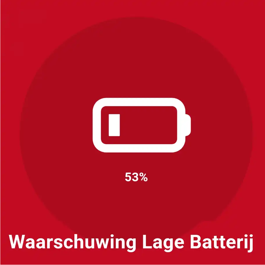 Lege batterij melding mandown app<br />
