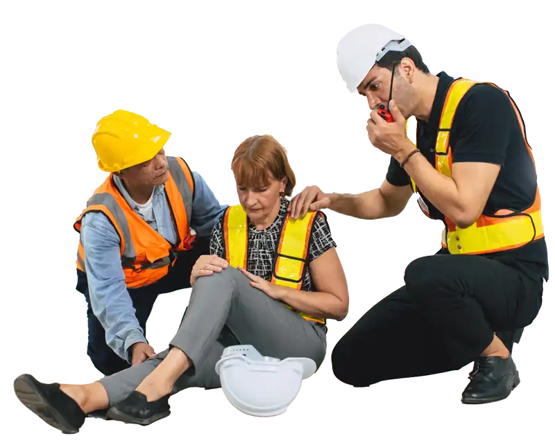 Eerste hulp bij een ongeval door het bhv team<br />
