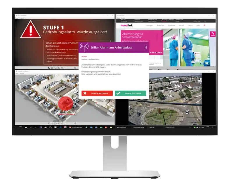 stille alarmen ontvangen met aanvullende info