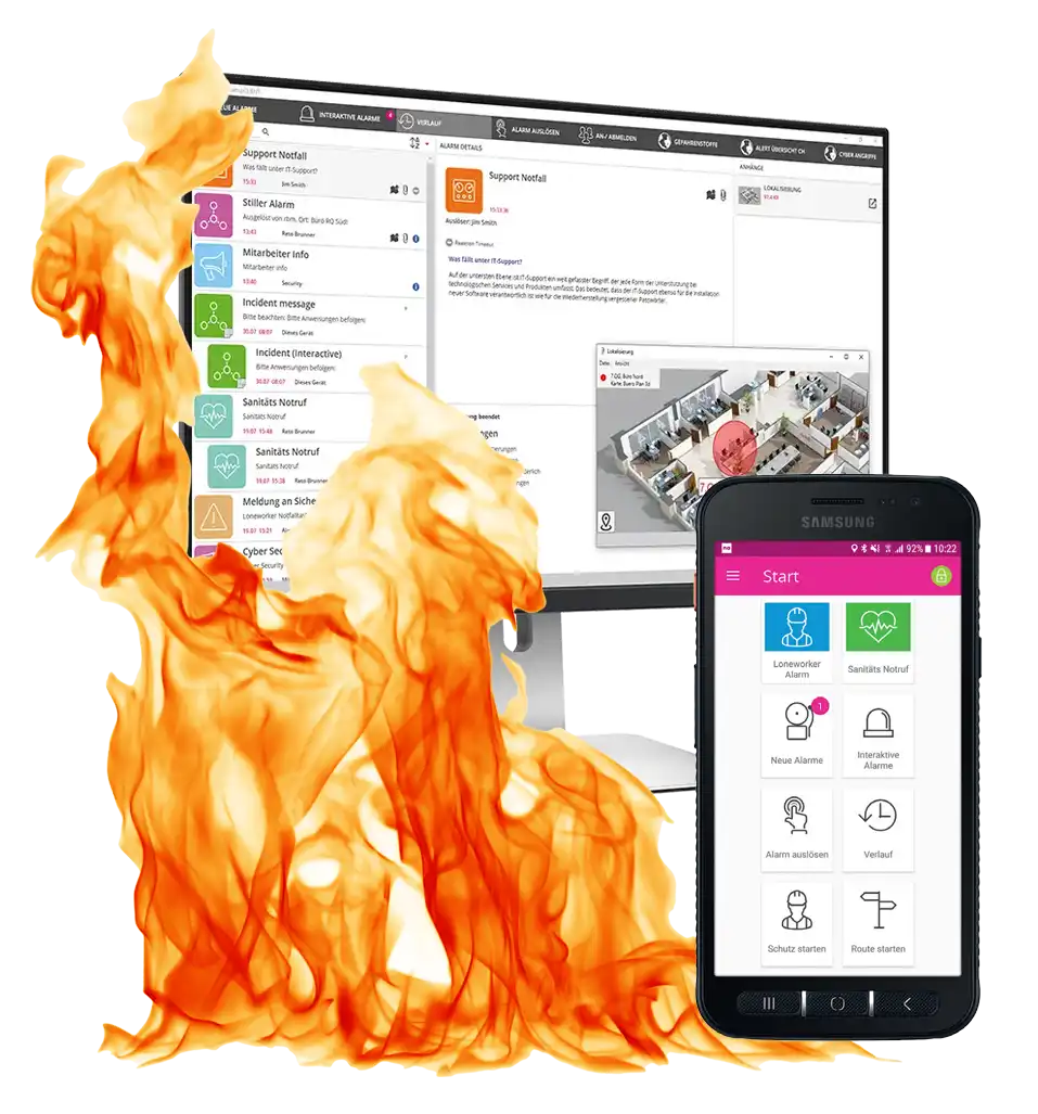 Meldingen van het brandmeldsysteem voor een snelle evacuatie