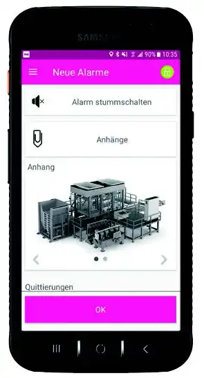 Alarmen van de alarmserver ontvangen op de alarmAPP met bijlages