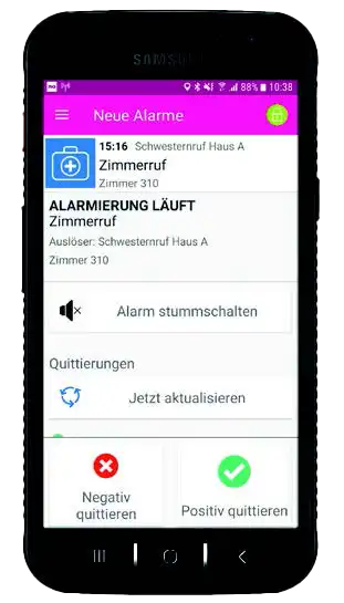 alarmen ontvangen op de alarmserver app van Novalink