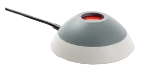 Discreet geplaatste paniekknop voor agressie alarm op de werkplek