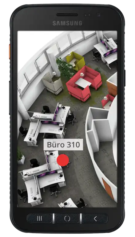 Locatie bepaling zichtbaar in de navalink alarm app