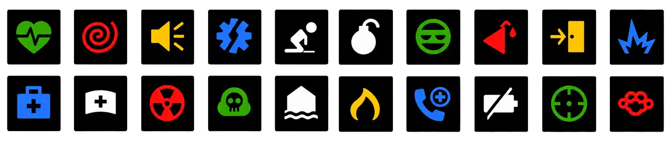 alle iconen en kleuren opties van gigaset AML